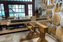 Roubo framesaw and Diderot Vise.  Veneer cutting practice.